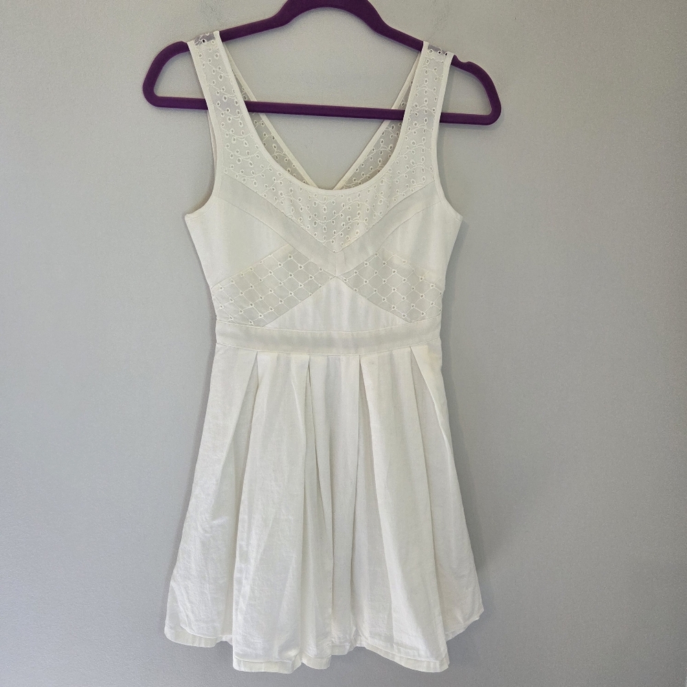 American Eagle Ivory Fit and Flare Dress